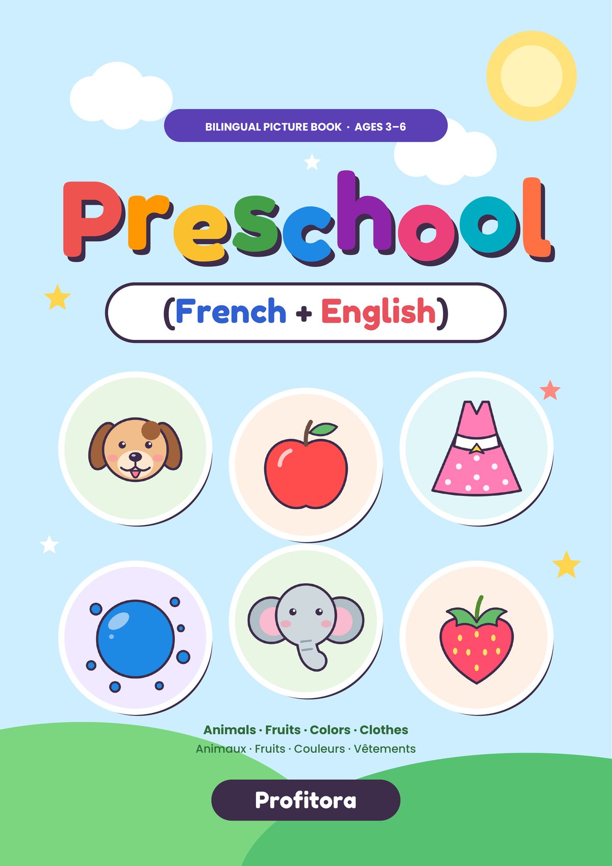 Preschool French English Bilingual / Picture Book Crossword_Puzzles. PDF