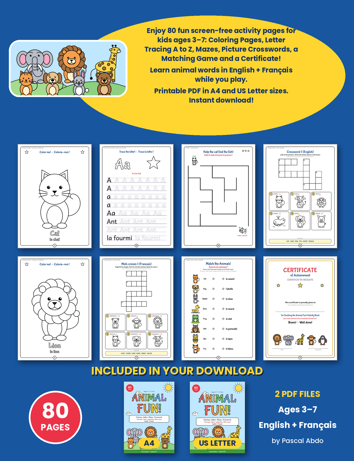 Animal Fun Activity eBook A4