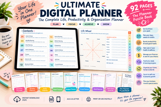 ULTIMATE DIGITAL PLANNER The Complete Life, Productivity & Organization Planner
